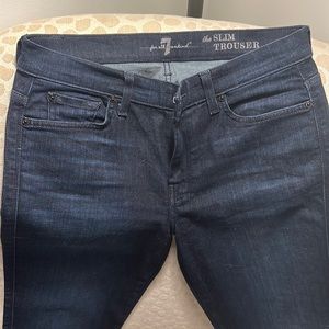 7 for all mankind slim trouser jeans  size 30
